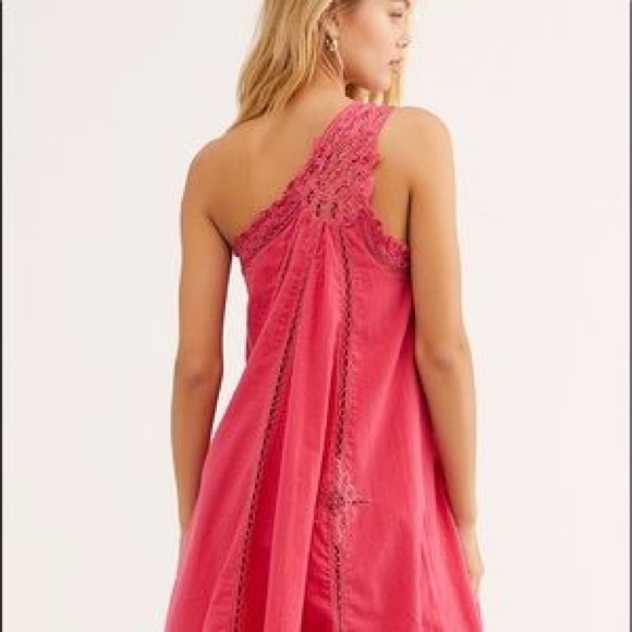 free people billie battenburg one shoulder dress Free People Billie Battenburg One-Shoulder Dress Mini Black Blue
